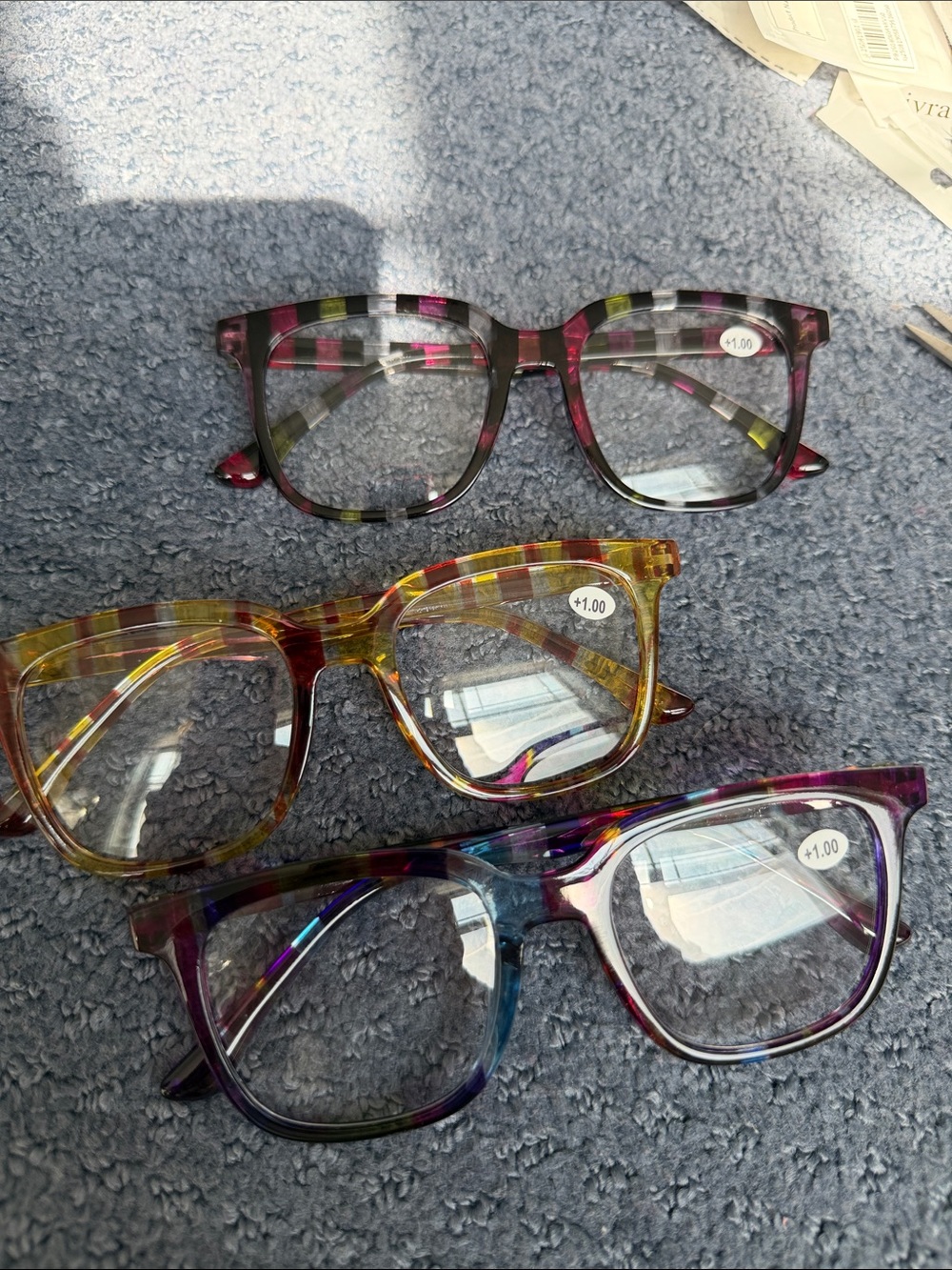 Kids Multicolor Patterned Reading Glasses - Clear Lenses